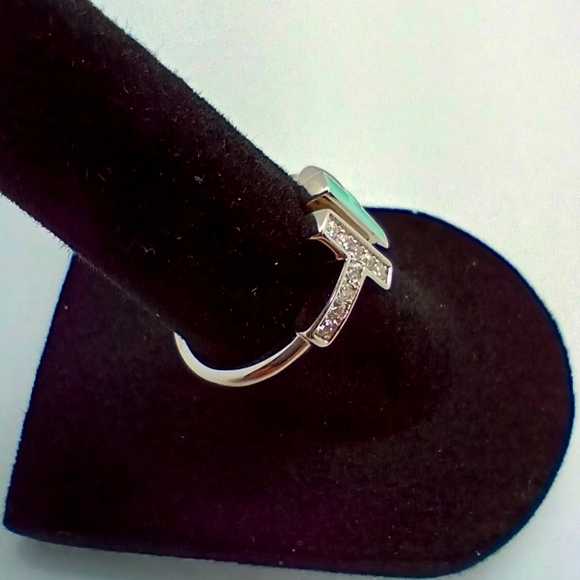 T-Wire Turquoise Color Ring .925 silver - Picture 2 of 3